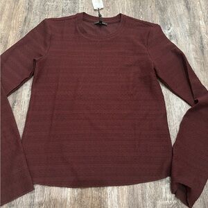 Rag & Bone Deep Red Long Sleeve Top